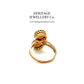 Antique French Citrine and Pearl Ring