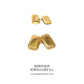 Antique Art Deco Gold Cufflinks with Antique Box