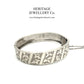 Antique Victorian Silver Bangle Bracelet (c. 1884)