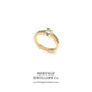 Square-Cut Diamond Ring with Diamond Shoulders