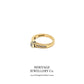 Square-Cut Diamond Ring with Diamond Shoulders