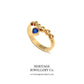 Vintage Sapphire and Diamond Sweetheart Ring