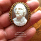 Rare Antique Victorian Shakespeare Cameo Brooch (15ct gold)