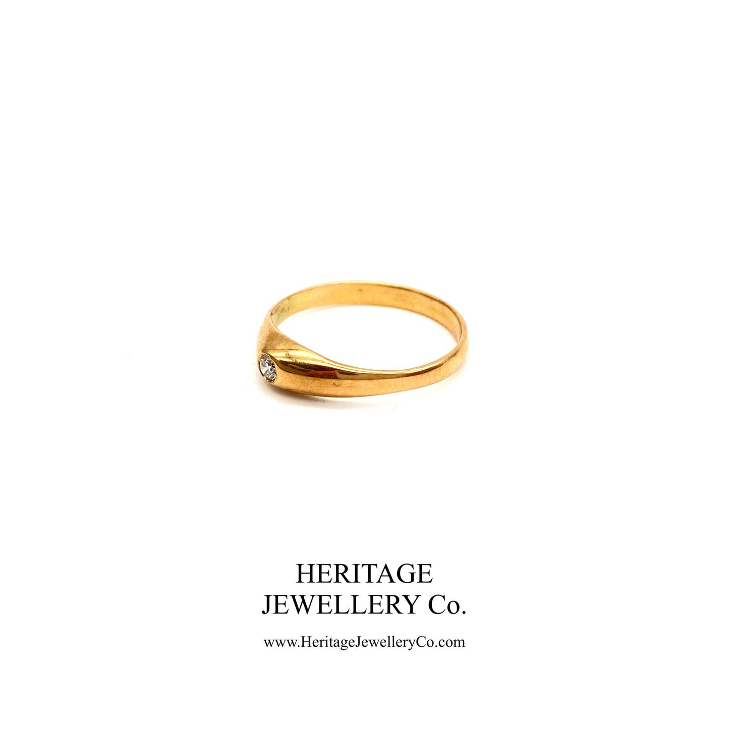 Vintage 14ct Gold & Diamond Gypsy Ring