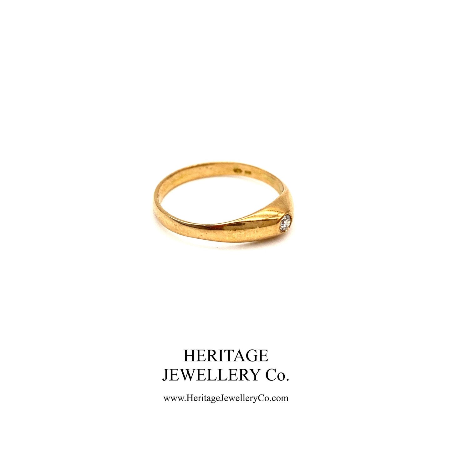 Vintage 14ct Gold & Diamond Gypsy Ring