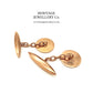 Antique Art Deco Gold Cufflinks with Antique Box