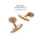 Antique Art Deco Gold Cufflinks with Antique Box