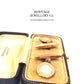 Antique Art Deco Gold Cufflinks with Antique Box