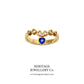 Vintage Sapphire and Diamond Sweetheart Ring