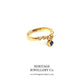 Vintage Sapphire and Diamond Sweetheart Ring