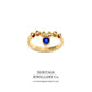 Vintage Sapphire and Diamond Sweetheart Ring