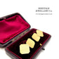 Antique Art Deco Gold Cufflinks with Antique Box