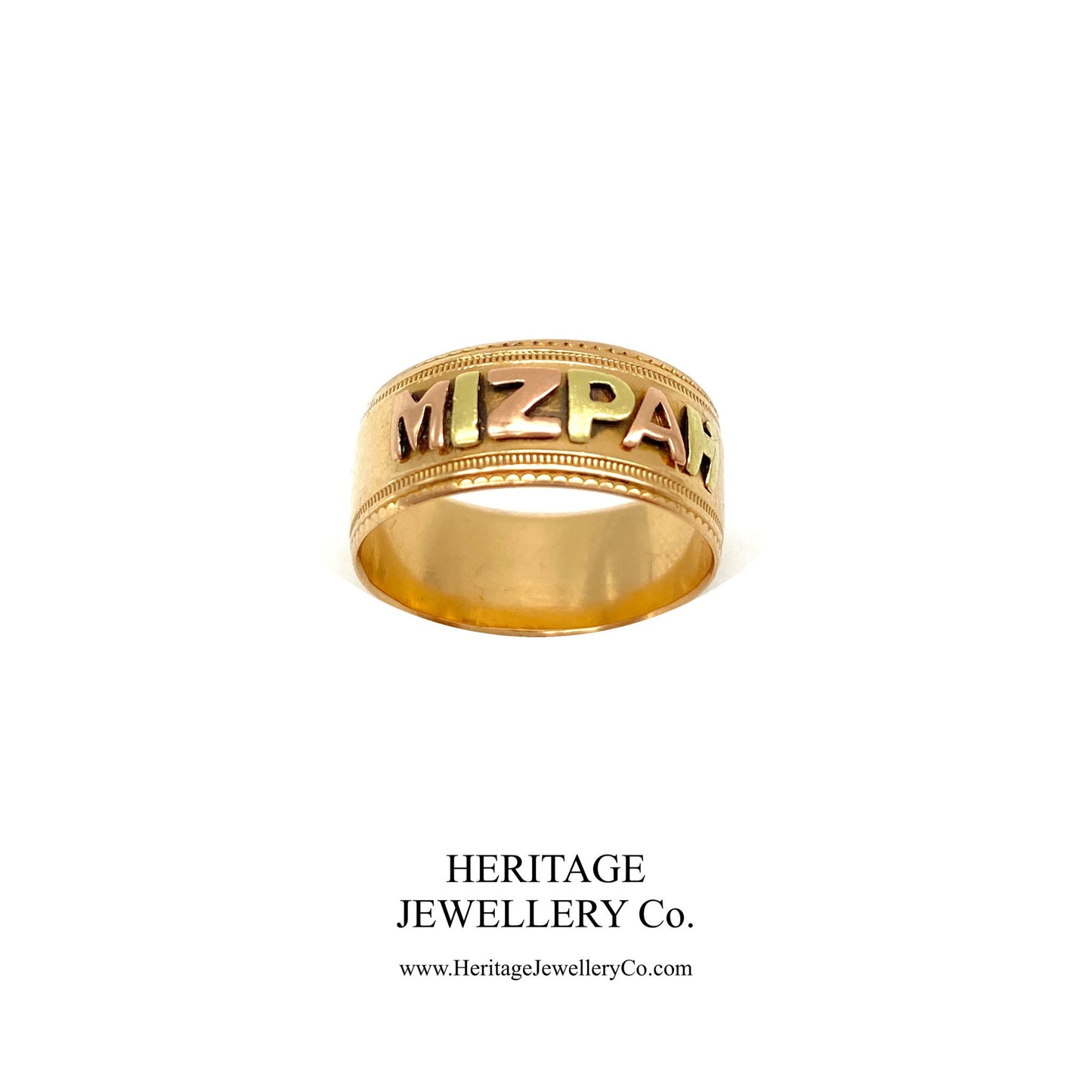 Victorian Rose Gold Mizpah Ring (c. 1882)