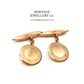 Antique Art Deco Gold Cufflinks with Antique Box
