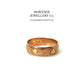 Antique Rose Gold Engraved Wide Band (c. 1917)