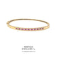 Vintage Gold Bangle Bracelet set with Ruby and Diamond