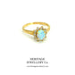 Vintage Fiery Opal and Diamond Ring