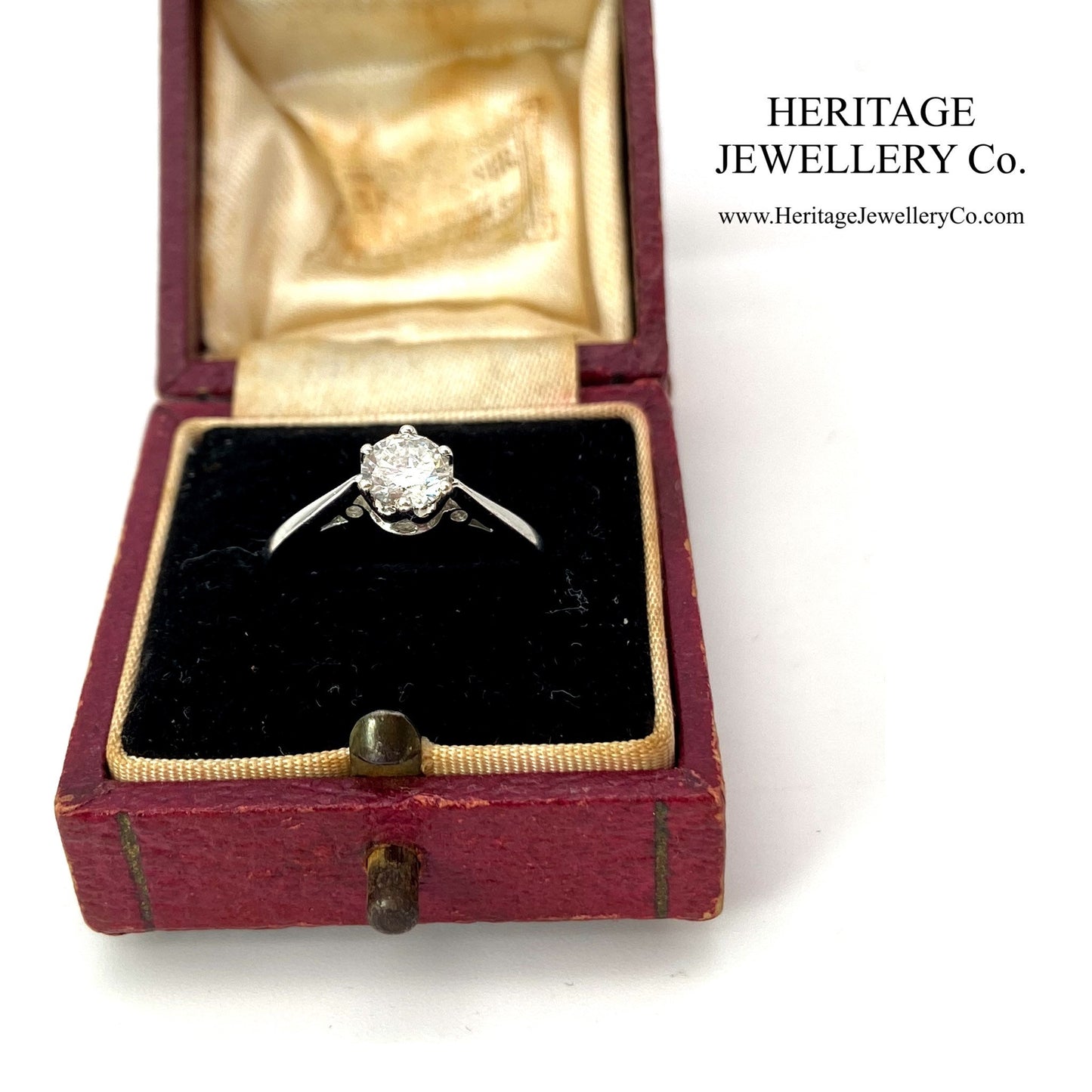 Vintage White Gold 0.50ct Diamond Solitaire Ring