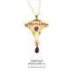 Art Nouveau Gold & Amethyst Pendant