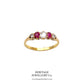 Antique Ruby and Diamond Half-Hoop Ring