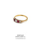 Antique Ruby and Diamond Half-Hoop Ring