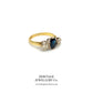 Vintage Sapphire and Diamond Trilogy Ring