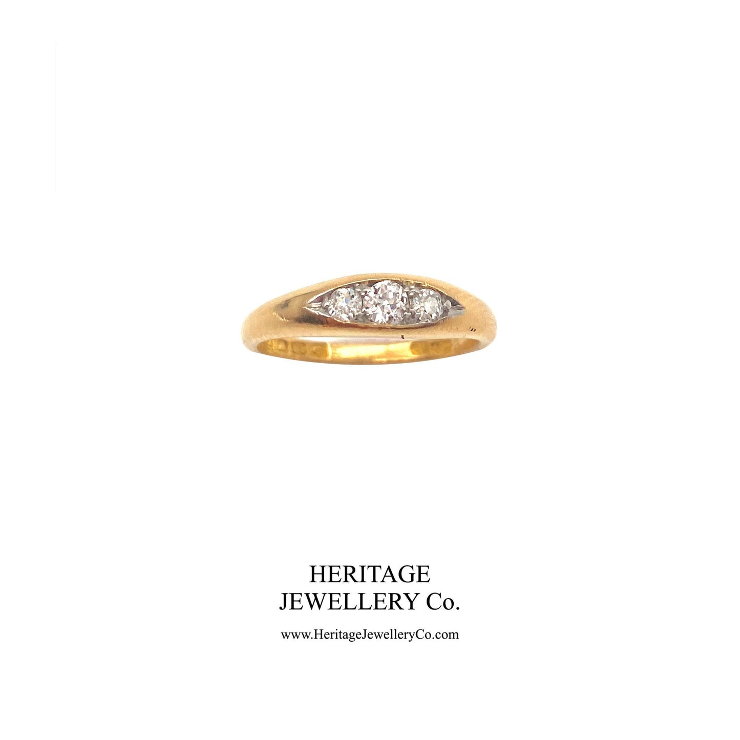 Antique 3-Stone Diamond Gypsy Ring