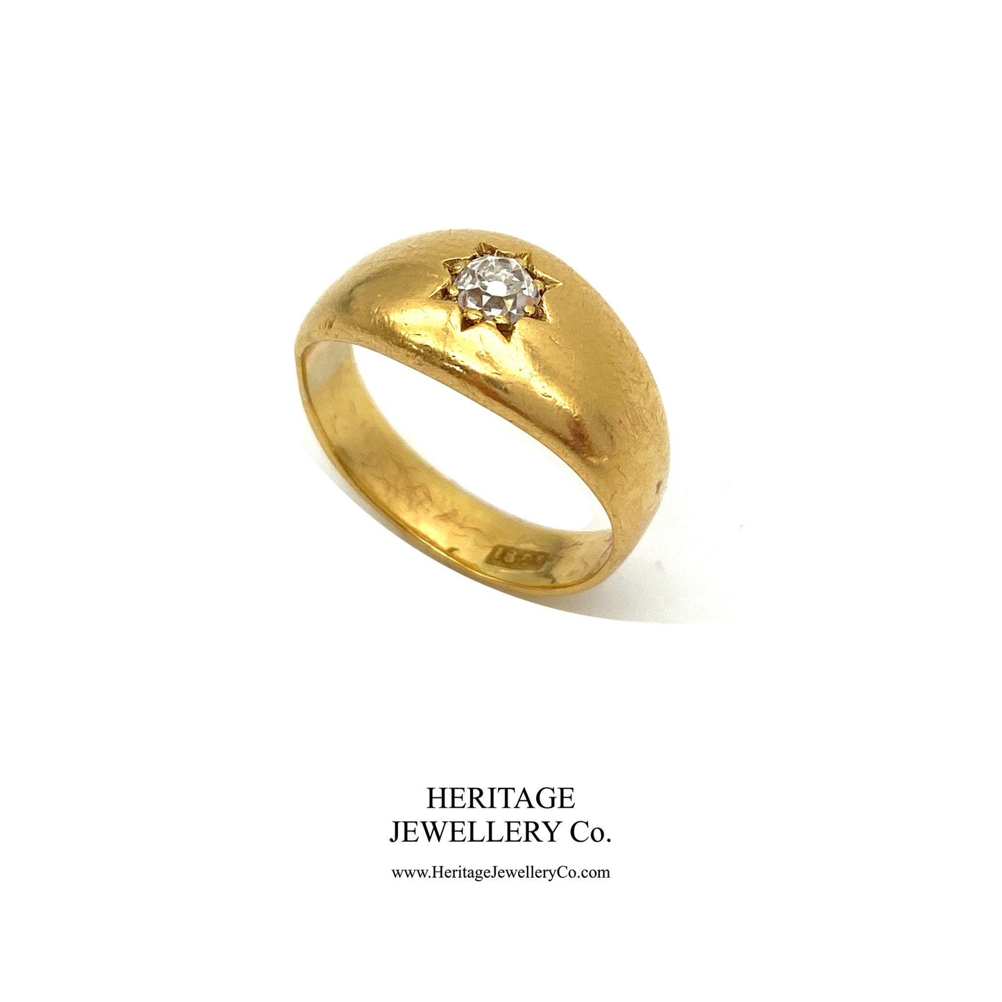 Antique Gold & Diamond Gypsy Ring