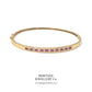 Vintage Gold Bangle Bracelet set with Ruby and Diamond