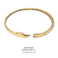 Vintage Gold Bangle Bracelet set with Ruby and Diamond