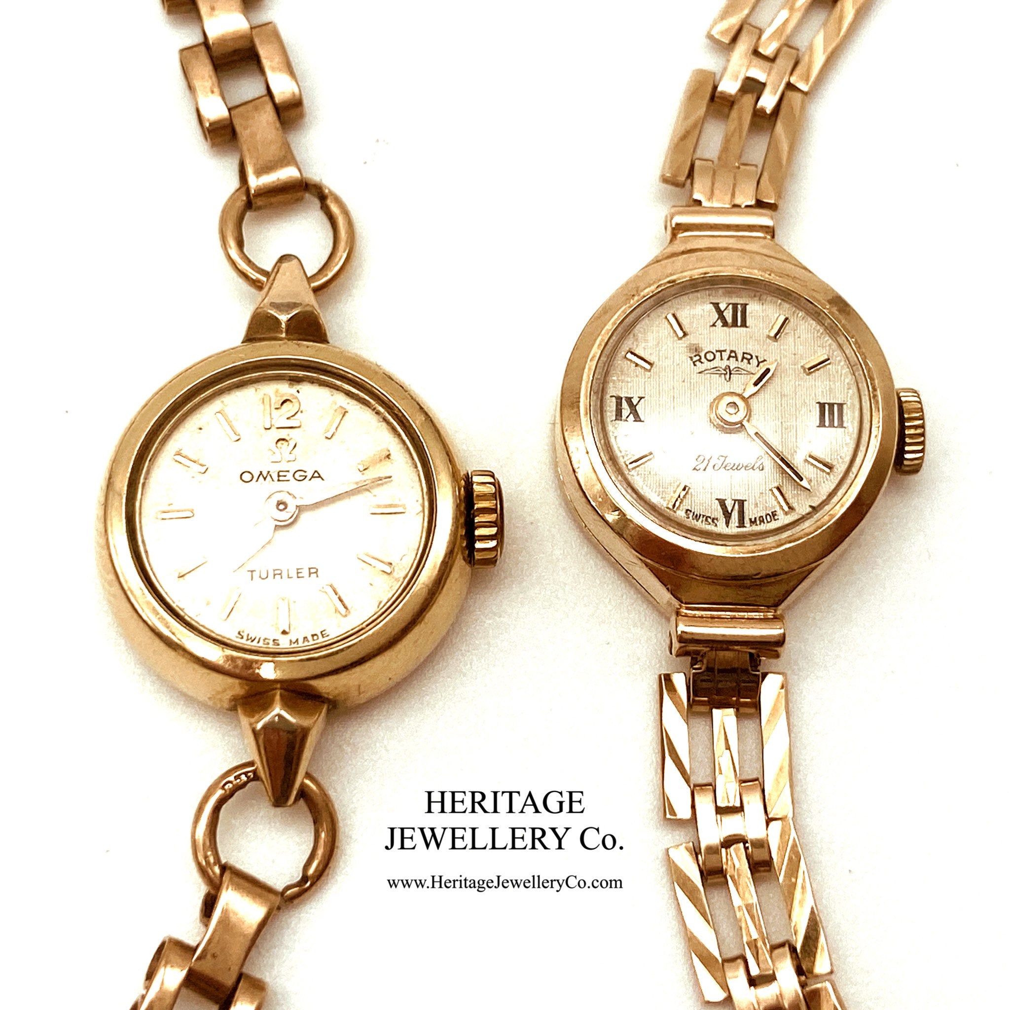 Vintage gold rotary best sale watches