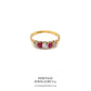 Antique Ruby and Diamond Half-Hoop Ring