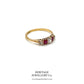 Antique Ruby and Diamond Half-Hoop Ring
