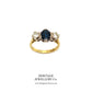 Vintage Sapphire and Diamond Trilogy Ring