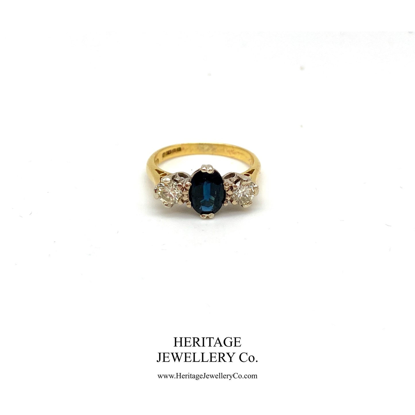 Vintage Sapphire and Diamond Trilogy Ring