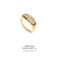 Antique Gold Two-Row Diamond Ring