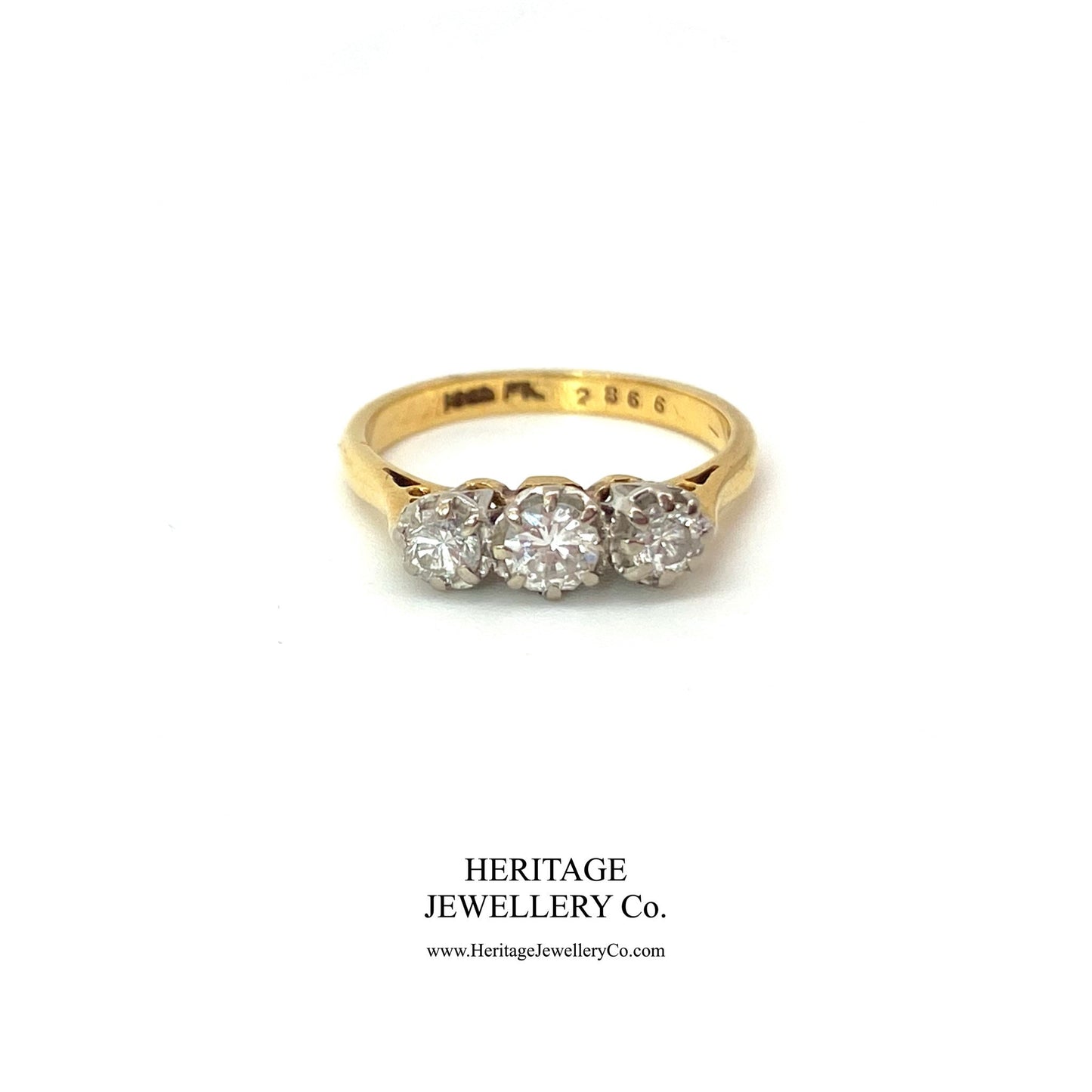 Vintage 3-Stone Diamond Ring