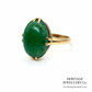 Antique Cabochon Chrysoprase Ring (18ct gold)