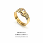 Snake Ring with Old Cut Diamonds (9ct Gold; c. 1936)