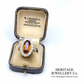 Antique Citrine and Diamond Cluster Ring