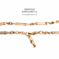 Antique Gold Fancy Link Bracelet with Dog Clips (9ct gold)