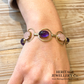 Vintage Gold, Amethyst and Rose Quartz Bracelet