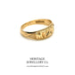 Vintage Gold Mizpah Ring with Gothic Lettering