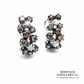 Coloured Diamond with Black & White Gold Earrings