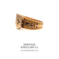 Rare Antique Gold Mizpah Shield Ring (c. 1901; 9ct gold)