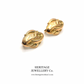 Antique Gold Floral Swirl Earrings