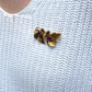 Amethyst Leaf Brooch 18ct