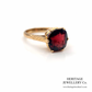 Fine Fire Garnet Solitaire Ring (18ct)