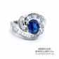 Sapphire & Diamond Twist Cluster Ring