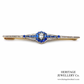 Antique Navette Diamond and Sapphire Brooch